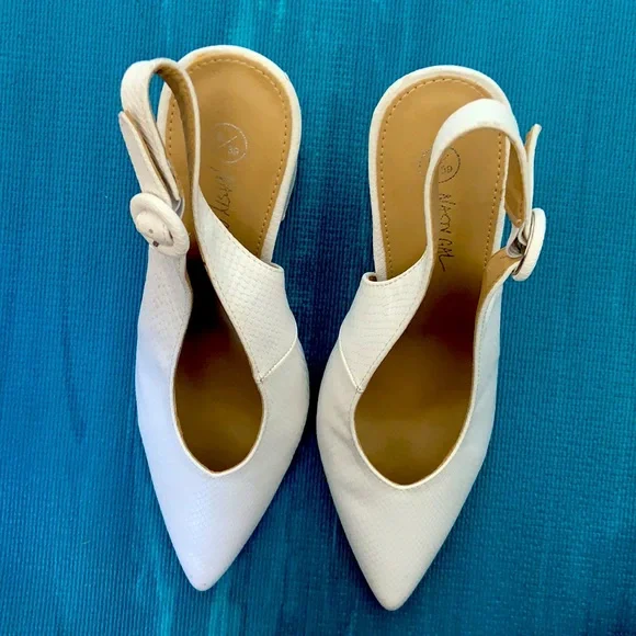 Nasty gal white leather snakeprint heels - Picture 2 of 3